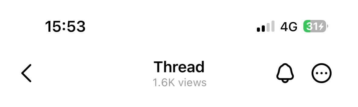 The header of one of Elizabeth's threads, reading 1.6K views